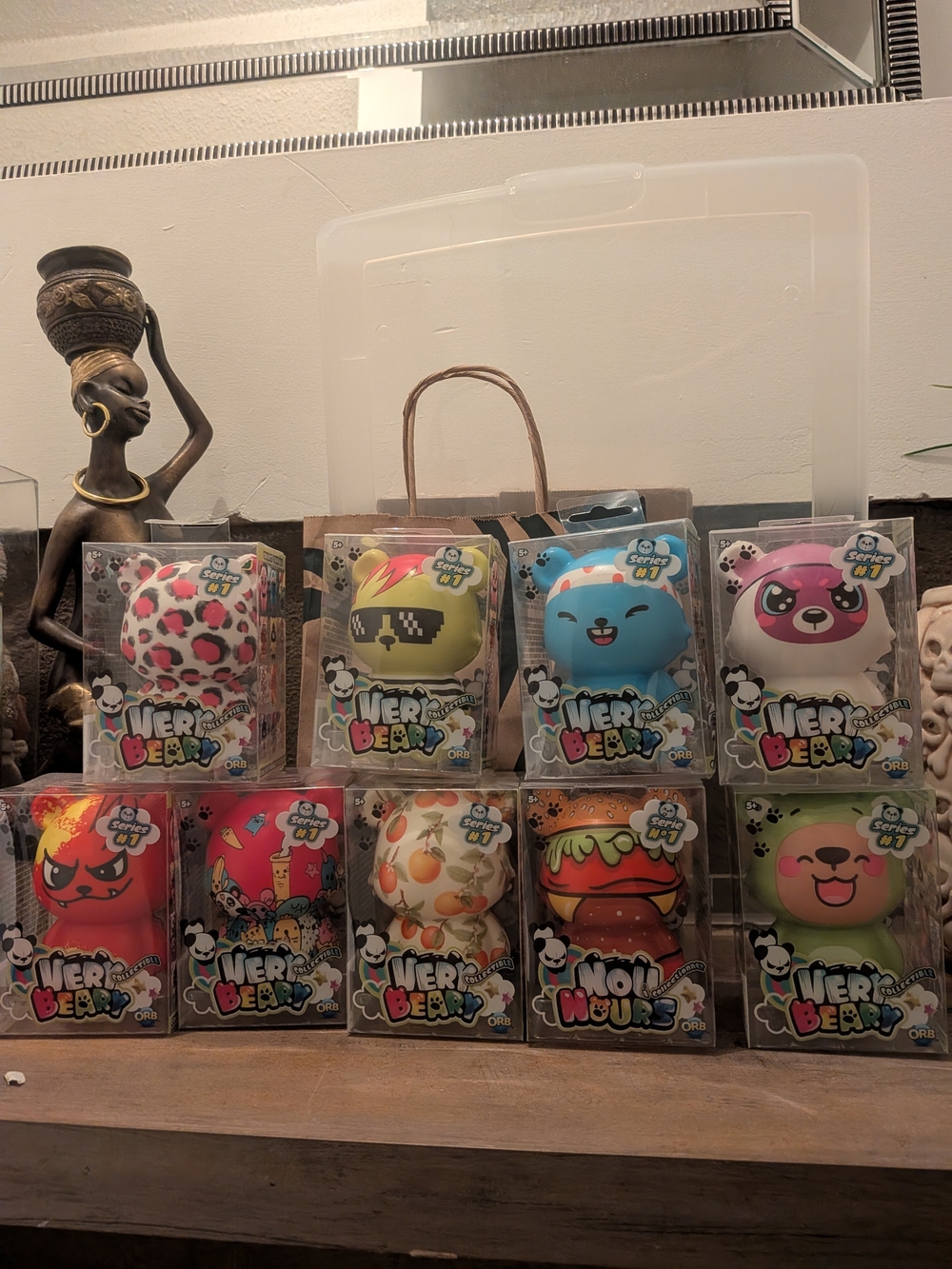 Vibrant VERY BEARY Vinyl Figures Squishy- Lot of 9
